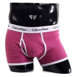 Трусы Calvin Klein 365 малиновые с белой резинкой A035