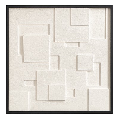 Панно декоративное с эффектом 3D Minimalism Square, с черной рамой, 60х60 см