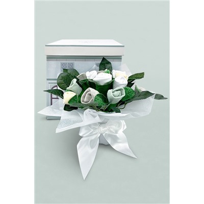 Babyblooms Grey Welcome Posy With Snuggle Wrap Gift Set