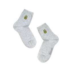 CONTE-KIDS TIP-TOP Однотонные хлопковые носки с вышивкой