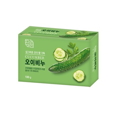 MUKUNGHWA Увлажняющее туалетное мыло с экстрактом огурца "Moisture Cucumber Soap" кусок 90 г / 48