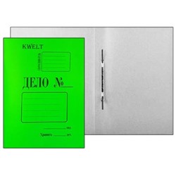 Скоросшиватель картонный А4 260г/м2 мелованный, зеленый 159422
