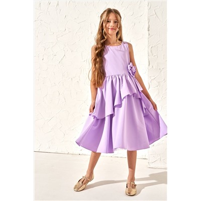 Angel & Rocket Lourdes Purple Corsage Waist Dress