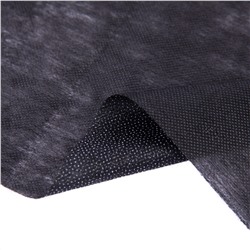 Нетканный материал (флизелин) "Гамма" клеевой точечный G-640t для кожи 37 г/кв.м ± 2 100 см черный B