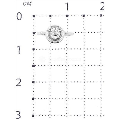 Кольцо из серебра с бриллиантом родированное 925 пробы SR002986I3
