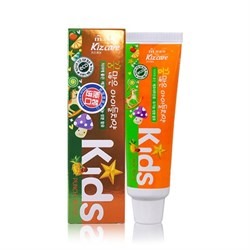 Детская гелевая зубная паста Kizcare Kids с ярким тропическим вкусом с 2 лет 75гр