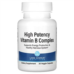 Lake Avenue Nutrition, комплекс витаминов группы B высокой эффективности действия, 30 растительных капсул