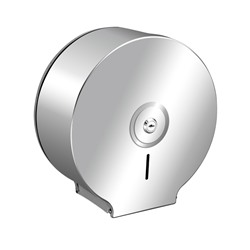 BRIMIX - Диспенсер для туалетной бумаги, с ключом - барабан, нержавеющая матовая сталь  ( 920)