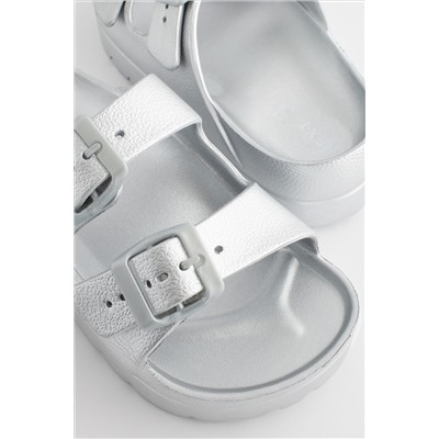 Double Buckle Chunky Sandals