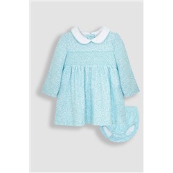 JoJo Maman Bébé Ditsy Floral Smocked Jersey Dress