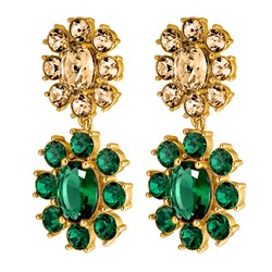 Серьги LINA SG EMERALD GREEN/GOLDEN Dyrberg Kern