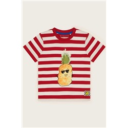 Monsoon Red Pineapple Stripe T-Shirt