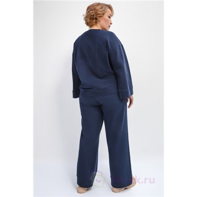 3720 - Прямые брюки трикотажные, синие арт.3720 AVERI