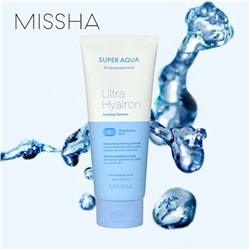 Missha Super Aqua Ultra Hyalron Cleansing Foam/ Увлажняющая пенка с гиалуроновой кислотой 100 мл