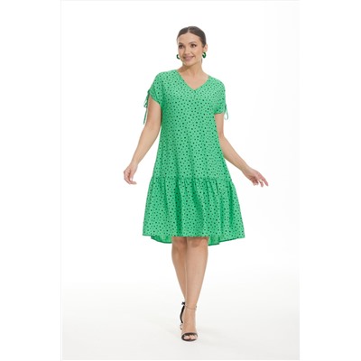 Платье ELady 4457 зеленый в горохи