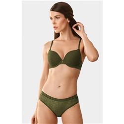 Burnt Olive 4670 Rome Underwire Мягкий кружевной бюстгальтер пуш-ап Комплект нижнего белья