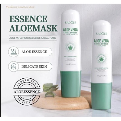 Очищающая пузырьковая маска для лица с экстрактом алоэ Sadoer Aloe Vera Small Bubble Facial Mask 100гр