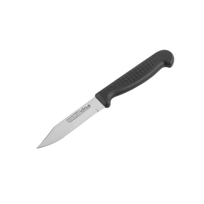 LR05-43 LARA Нож для очистки 8.9см/3,5", пластиковая чёрная ручка, сталь 8CR13Mov 1,2 мм, (блистер)