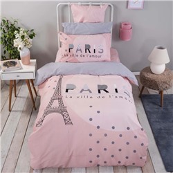 Karaca Home Young La Tour Eiffel Single Комплект Пододеяльник: 160 см x 220 см Простынь резинка100 х 200 + 30 см 1 наволочка: 50 см x 70 см  100% хлопка