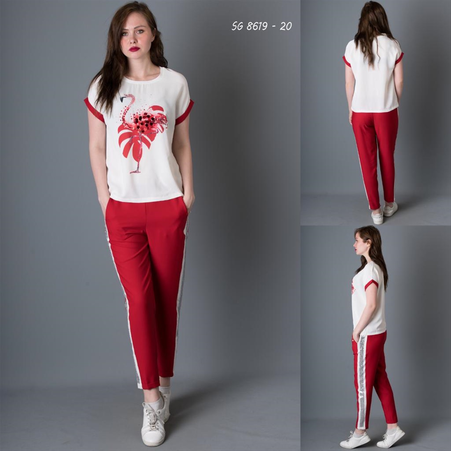 Женский костюм Sogo Tracksuit White sg9562 63