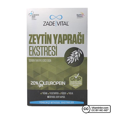 Экстракт листьев оливы Zade Vital 60 капсул