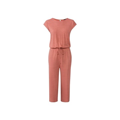 esmara® Damen Leinen-Jumpsuit, 3/4 Länge, mit Schlitz und Knopf im Nacken