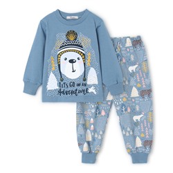 Пижама для мальчика, цвет синий, рост 110 см