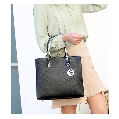 Набор сумка и кошелёк, арт А37, цвет:чёрный ОЦ