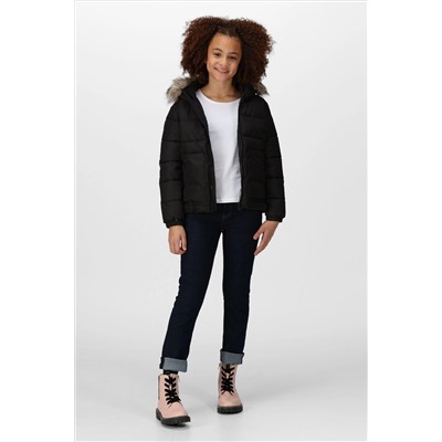 Regatta Parkes Faux Fur Lined Hood Black Jacket