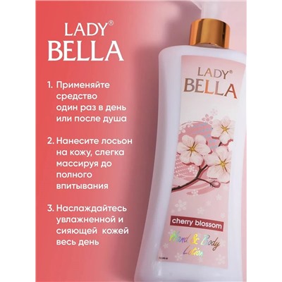 Лосьон д/тела Lady Bella Вишня Увлажнение кожи 250мл (24шт/короб)