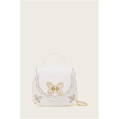 Monsoon Scallop Butterfly White Bag