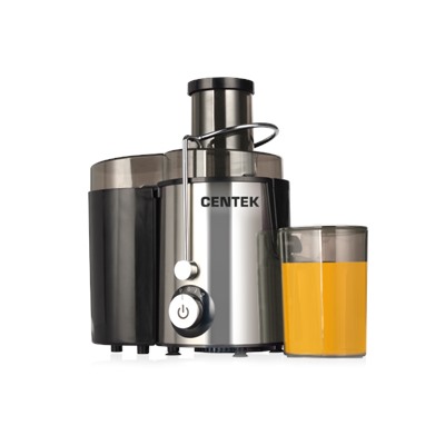 Соковыжималка Centek CT-1209 (черный, сталь) 600Вт, 2 скор., стакан 500 мл, горловина 65мм