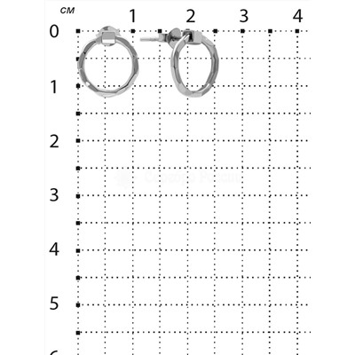 Серьги-пусеты из серебра родированные 925 пробы 18648RHр