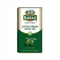 Масло оливковое EXTRA VIRGIN OLIVE OIL BASSO 3 л (Италия)
