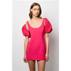 Vestido evasé - Fucsia