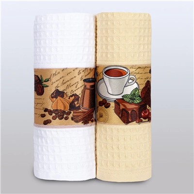 4000 Полотенце махровое Safia Coffee 40*60 1002 белый