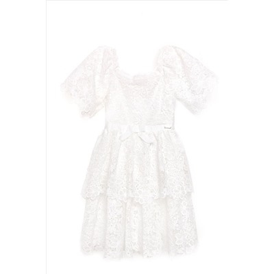 Nicole Miller Guipure Lace White Derss