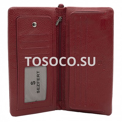 2200 d.red кошелек SEZFERT натуральная кожа 9x19x2