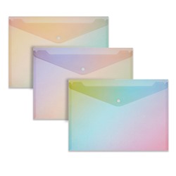 Папка-конверт на кнопке Rainbow Attache Selection A4 PP 3 шт/уп