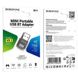 Bluetooth USB адаптер BOROFONE DH8 (черный)