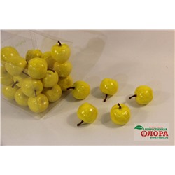 Яблочки жёлтые в тубе (D-3,5 см.) (упаковка 27 штук)