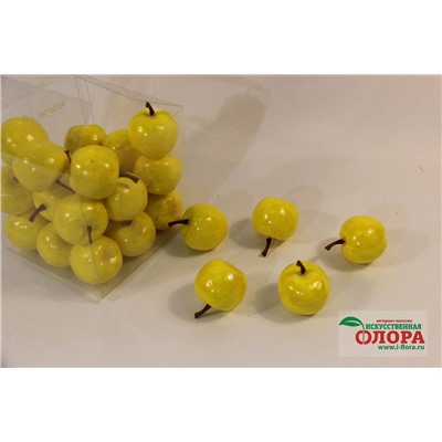 Яблочки жёлтые в тубе (D-3,5 см.) (упаковка 27 штук)