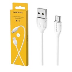 Кабель USB - Micro BOROFONE BX19 (белый) 1м