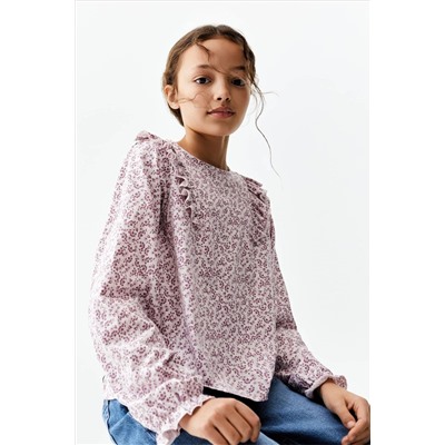 Mango Printed Long Sleeve T-Shirt