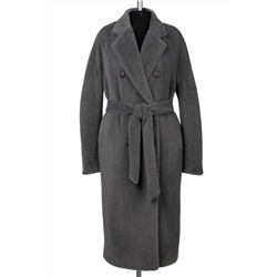 02-3185 Пальто женское утепленное (пояс) Ворса серый