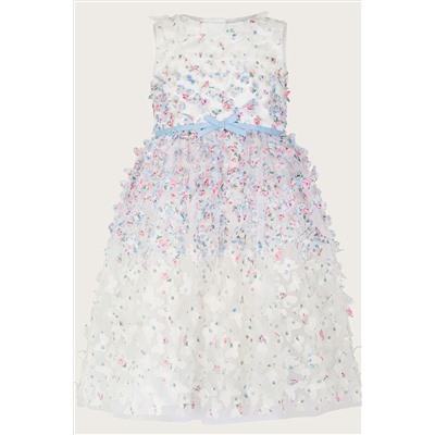 Monsoon White Confetti 3D Petal Dress