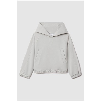 Reiss Selma Hybrid Jersey Elasticated Hoodie