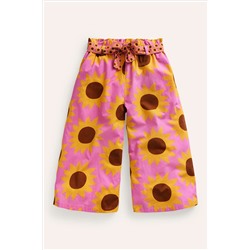 Boden Sunflower Printed Wide Leg Trousers