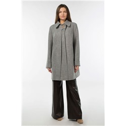 01-10741 Пальто женское демисезонное валяная шерсть серый