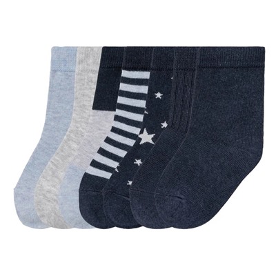 lupilu® Kleinkinder Jungen Socken, 7 Paar, hoher Bio-Baumwollanteil